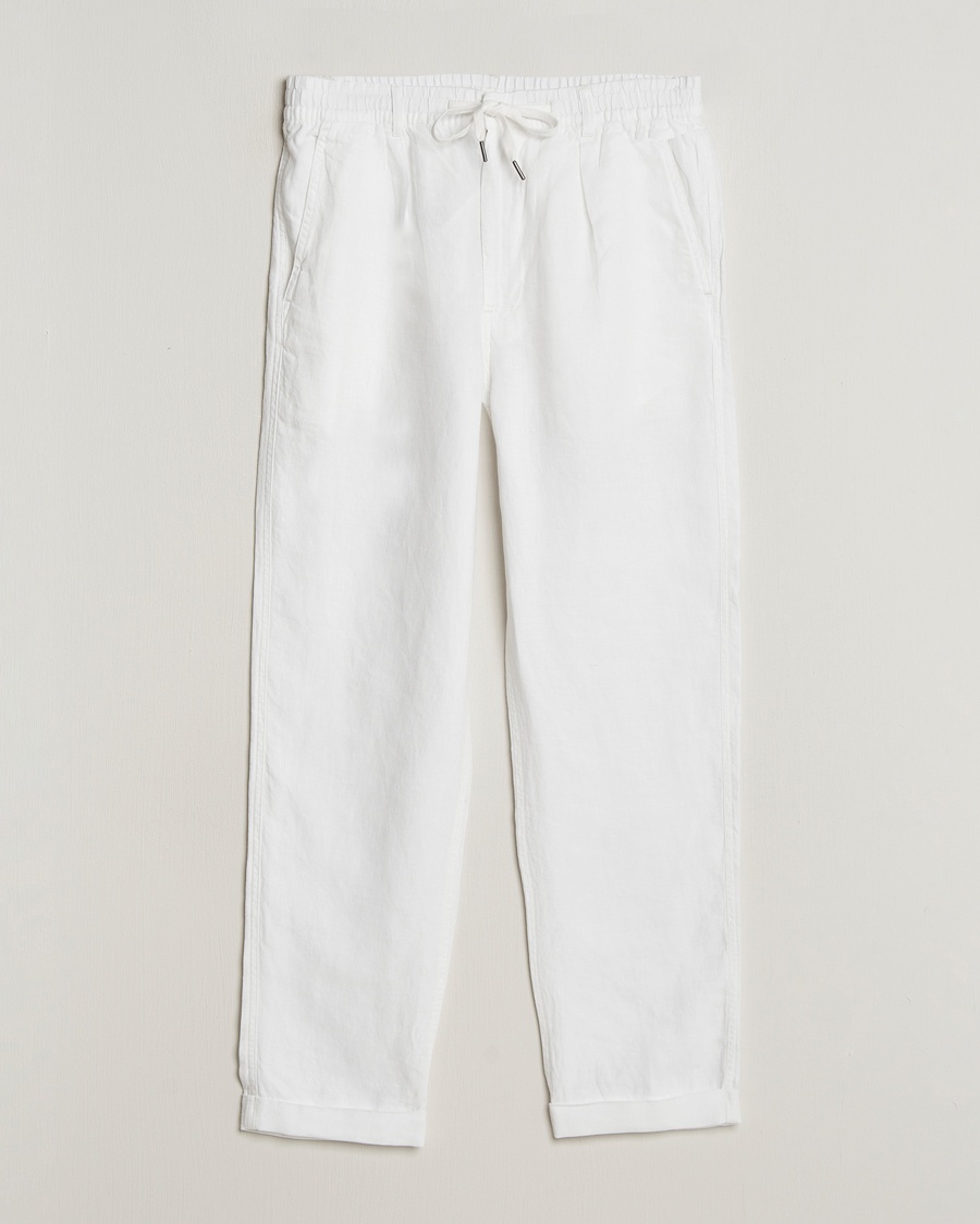 Polo Ralph Lauren Prepster Linen Trousers Ceramice White – Vit