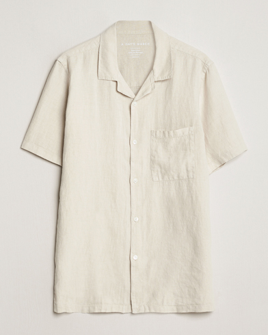  Yamu Short Sleeve Linen Shirt Sand