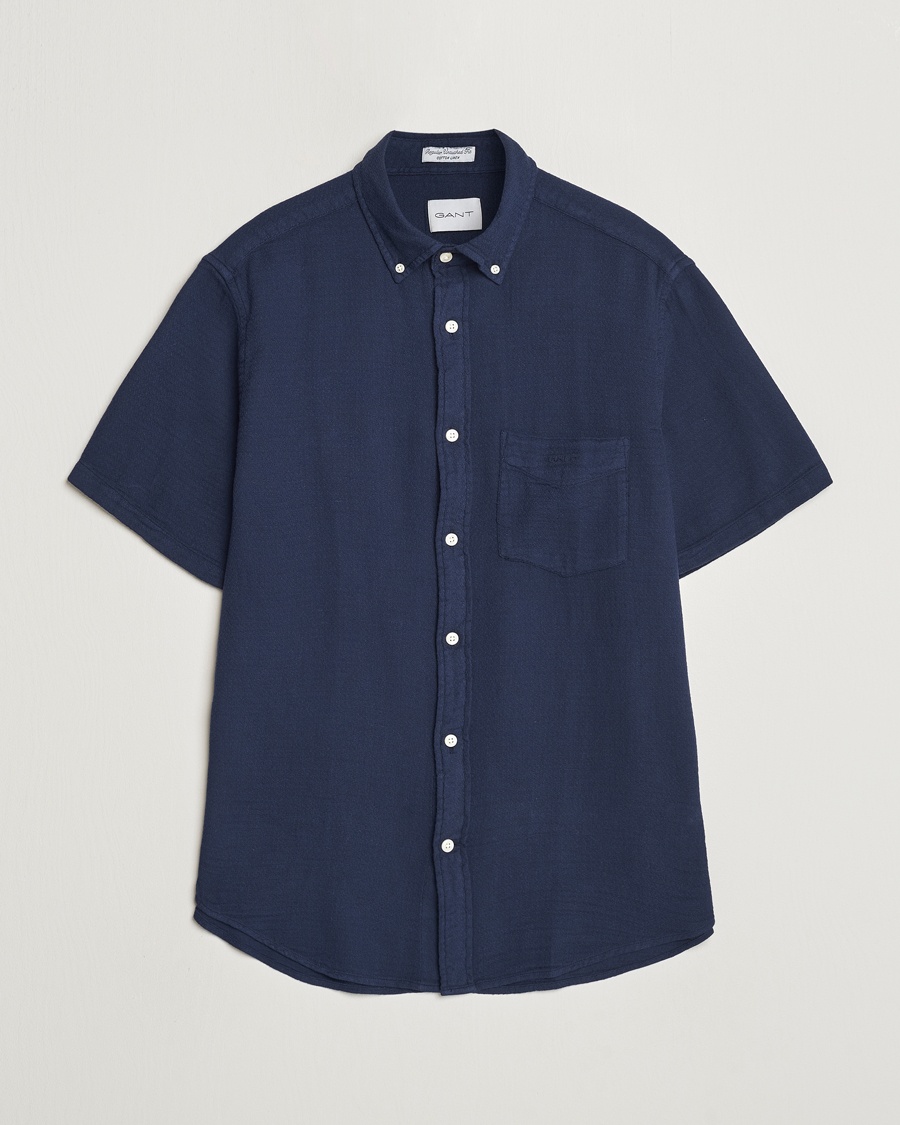 GANT Cotton Linen Texture Short Sleeve Shirt main image 1