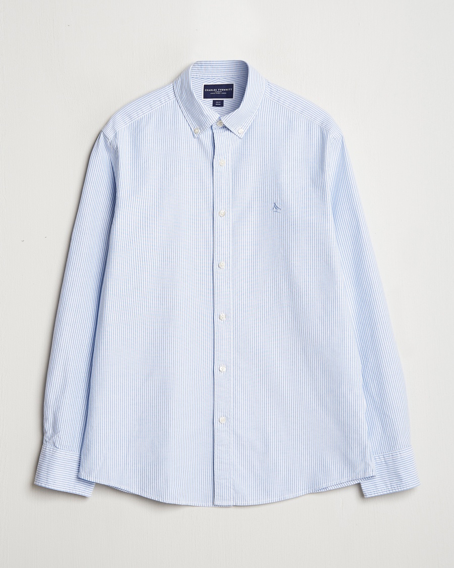Charles Tyrwhitt Button Down Stretch Oxford Shirt Blue/Whte – Vit