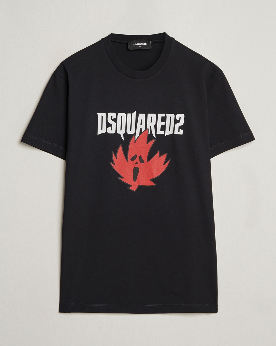 Herr | 60% rea | Dsquared2 | Horror Leaf T-Shirt Black