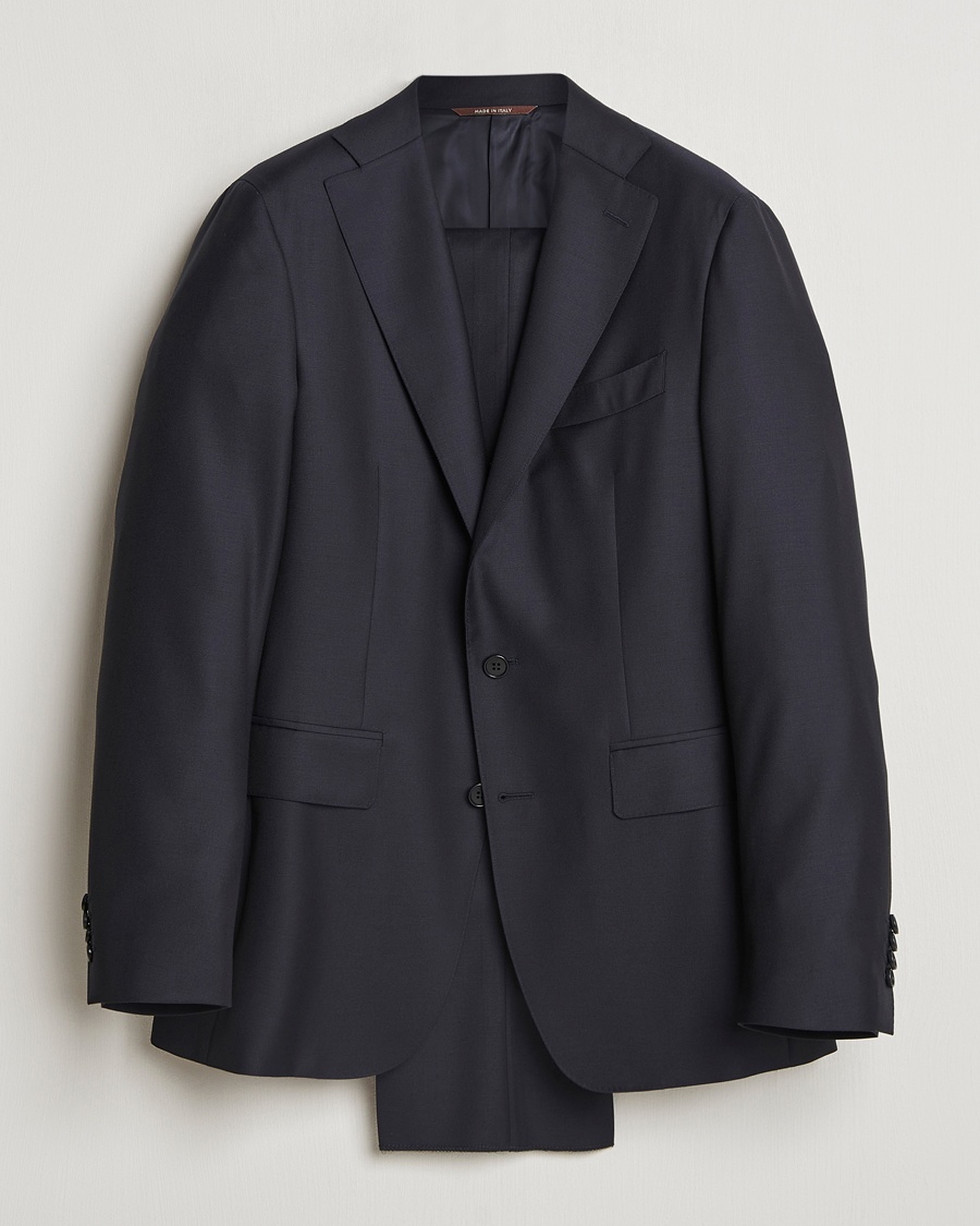 Herr | Kostymer | Canali | Super 130s Wool Capri Suit Navy