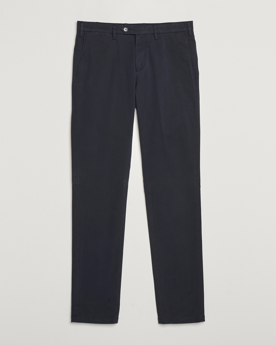 Herr | Business & Beyond - Formal | Canali | Cotton Stretch Trousers Navy