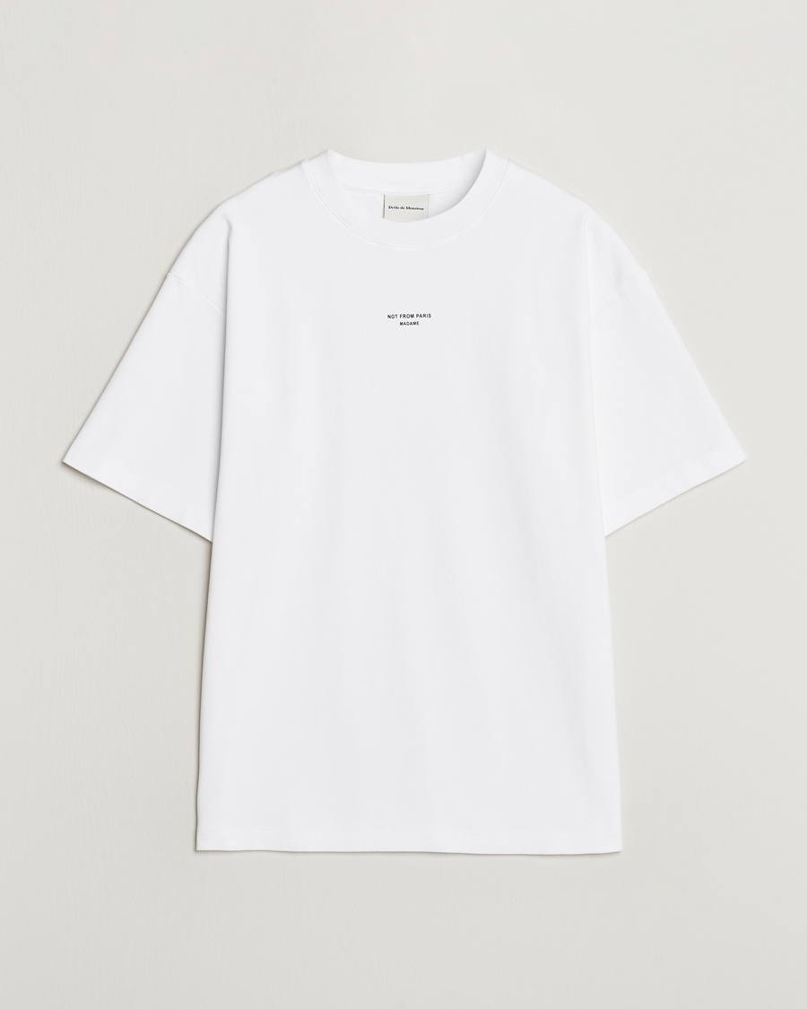 Drôle de Monsieur Classic Slogan T-Shirt Optic White – Vit