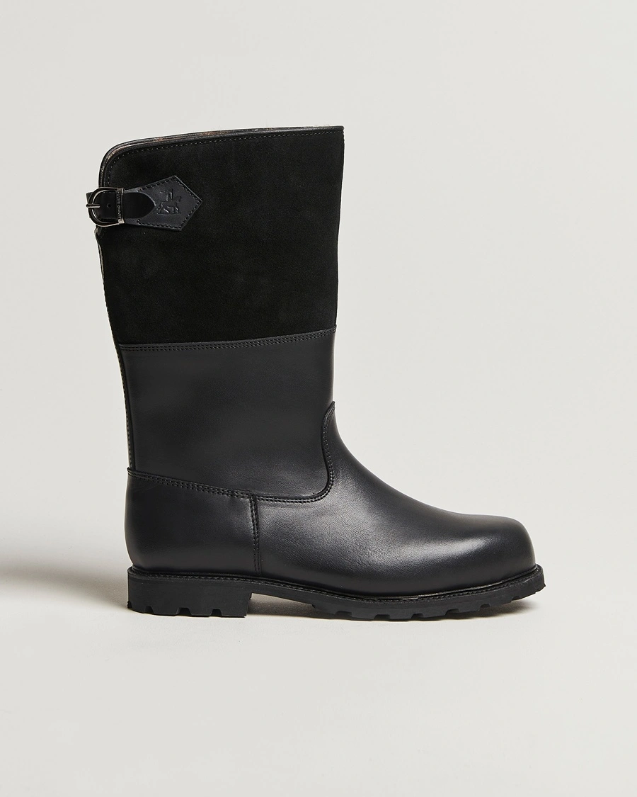 Herr | Svarta kängor | Ludwig Reiter | Maronibrater Boot Black Calf/Suede Shaft