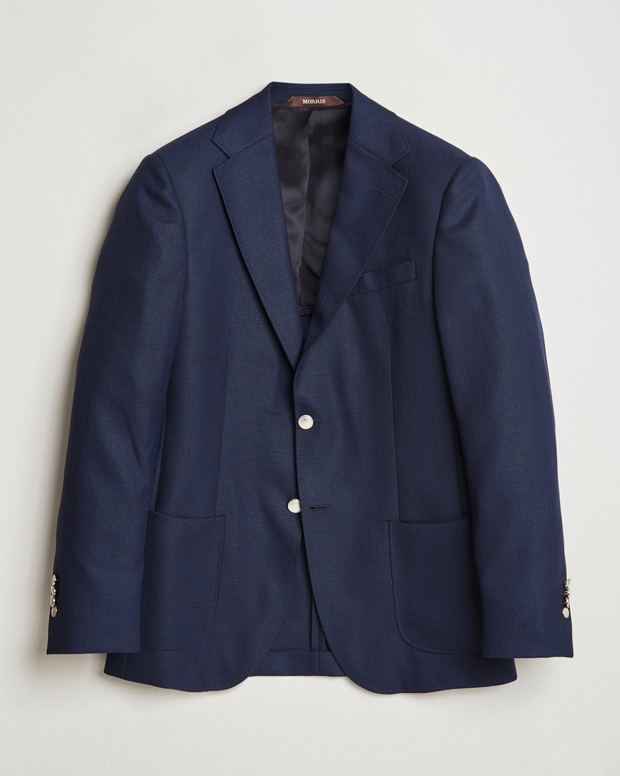 Herr | Ullkavajer | Morris Heritage | Wool Hopsack Club Blazer Navy
