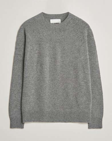  Cashmere/Merino Round Neck Sweater Grey Melange