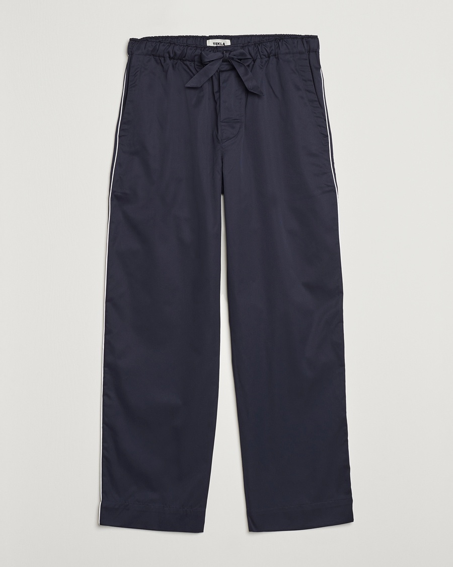 Tekla Sateen Pyjama Pants Chelsea Navy – Blå