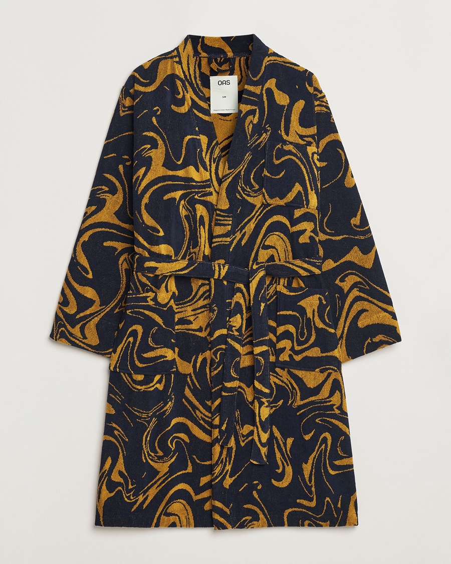 OAS Marble Robe Black/Yellow – Svart