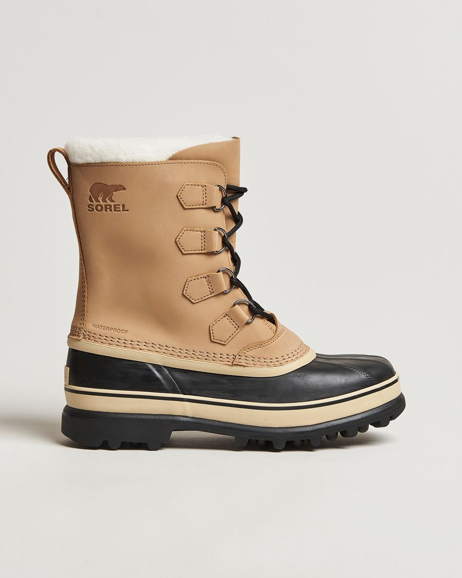 Herr | Vandringskängor | Sorel | Caribou WP Felt Lined Leather Boots Buff