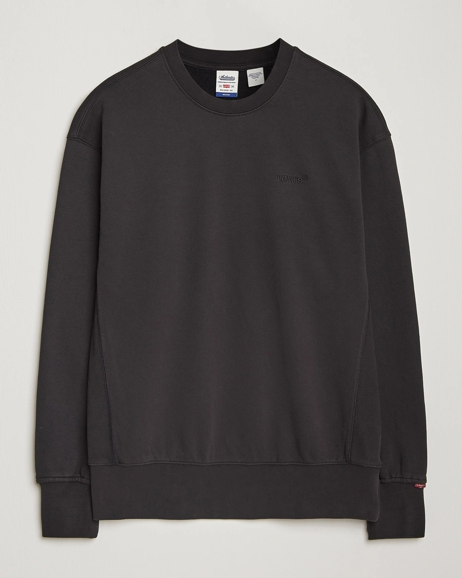 Levi's Garment Dyed Authentic Crew Neck Sweatshirt Black – Svart