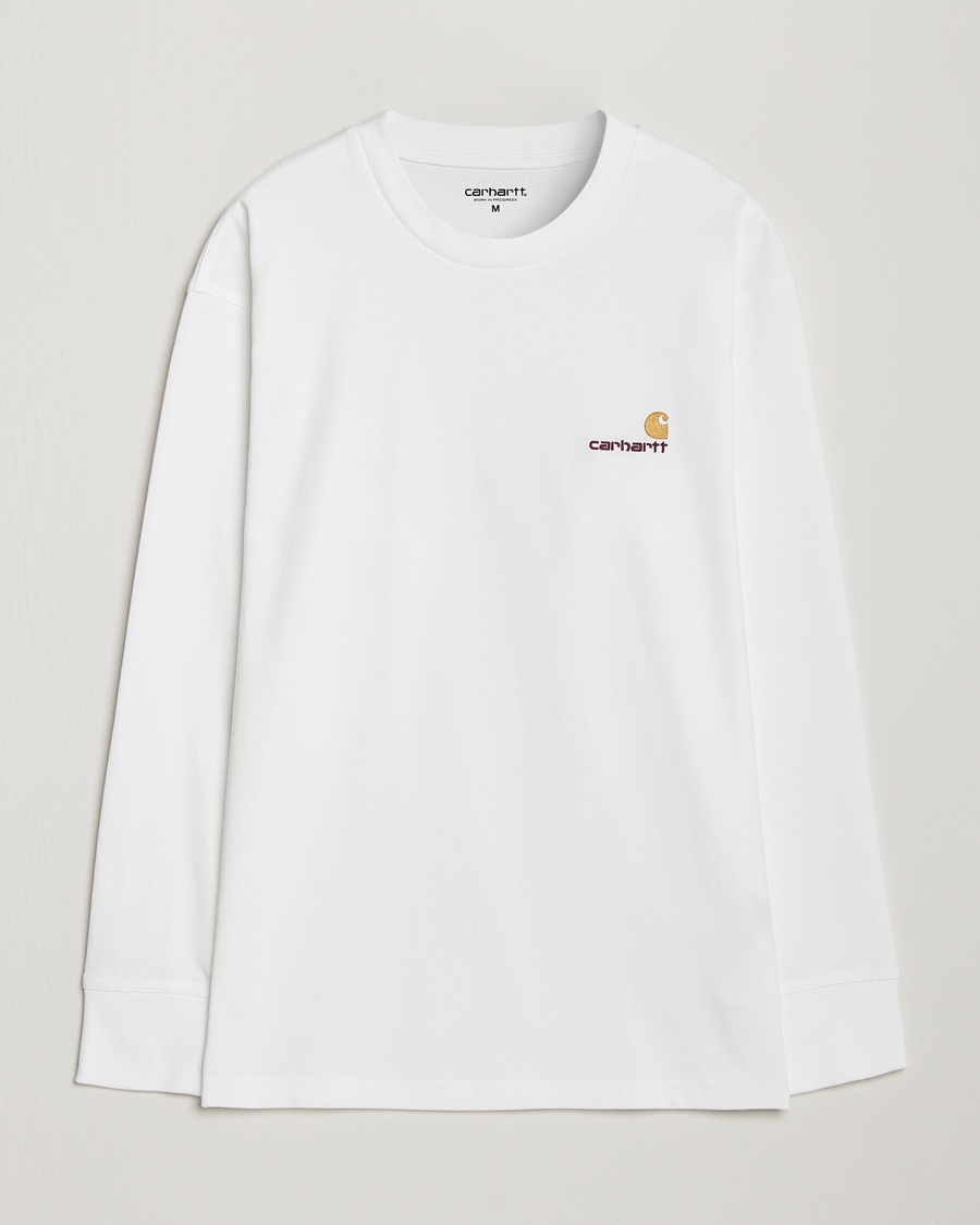 Carhartt WIP American Script Long Sleeve T-Shirt White – Vit