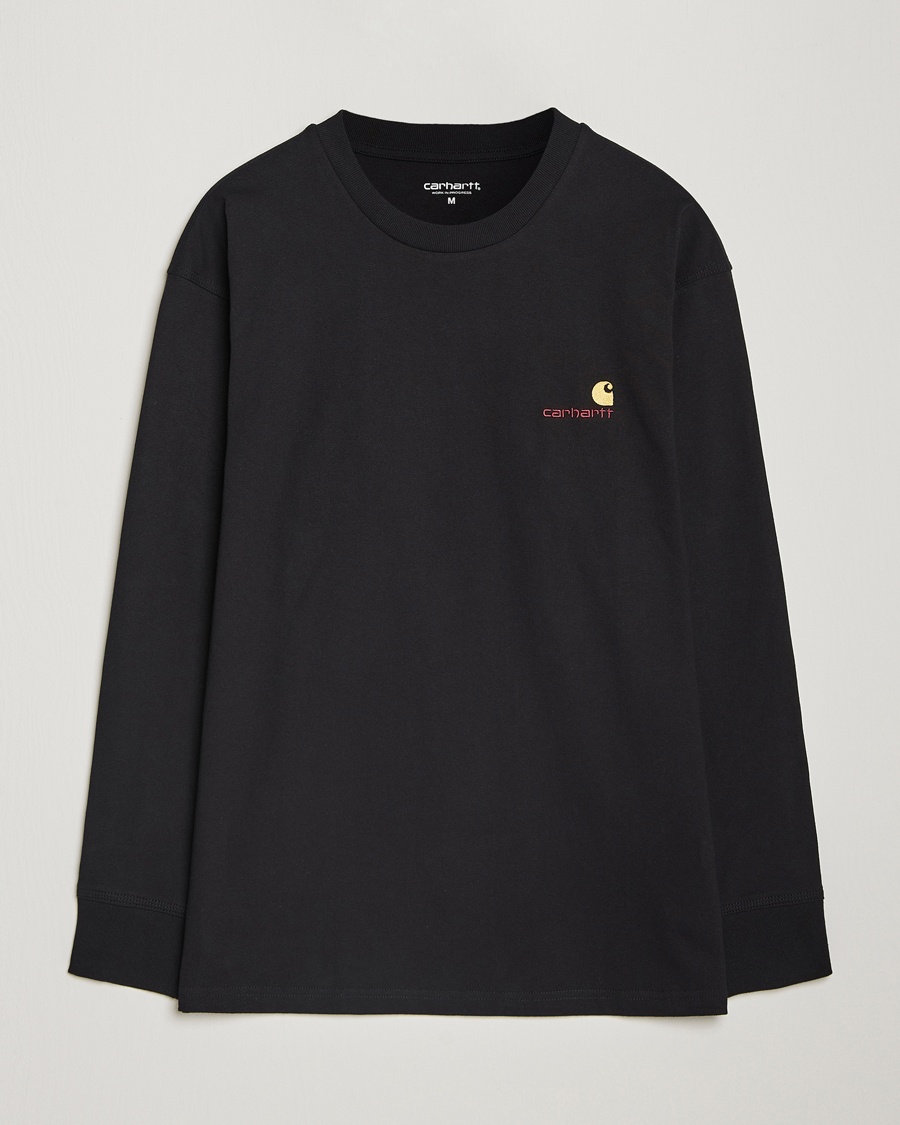 Carhartt WIP American Script Long Sleeve T-Shirt Black – Svart