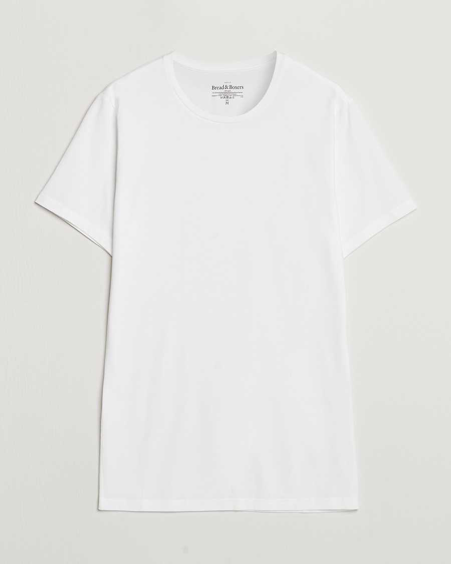 Herr | T-Shirts | Bread & Boxers | Tencel Crew Neck T-Shirt White