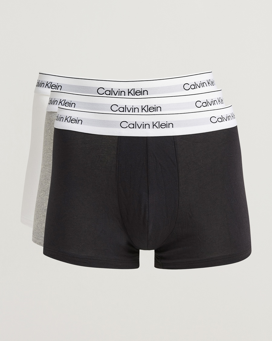 Herr | Kalsonger | Calvin Klein | 3-Pack Icon Cotton Stretch Trunk Grey/Black/White