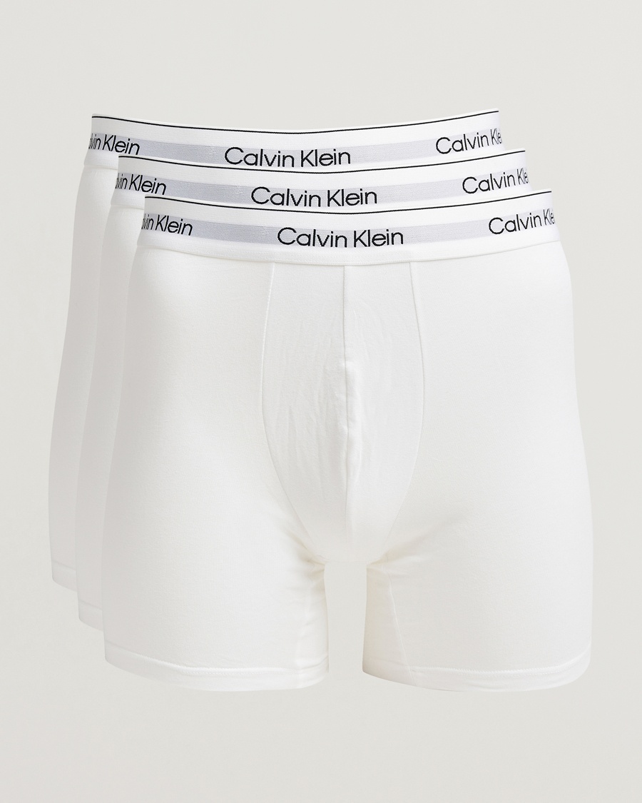 Calvin Klein 3-Pack Icon Cotton Stretch Boxer Brief White – Vit