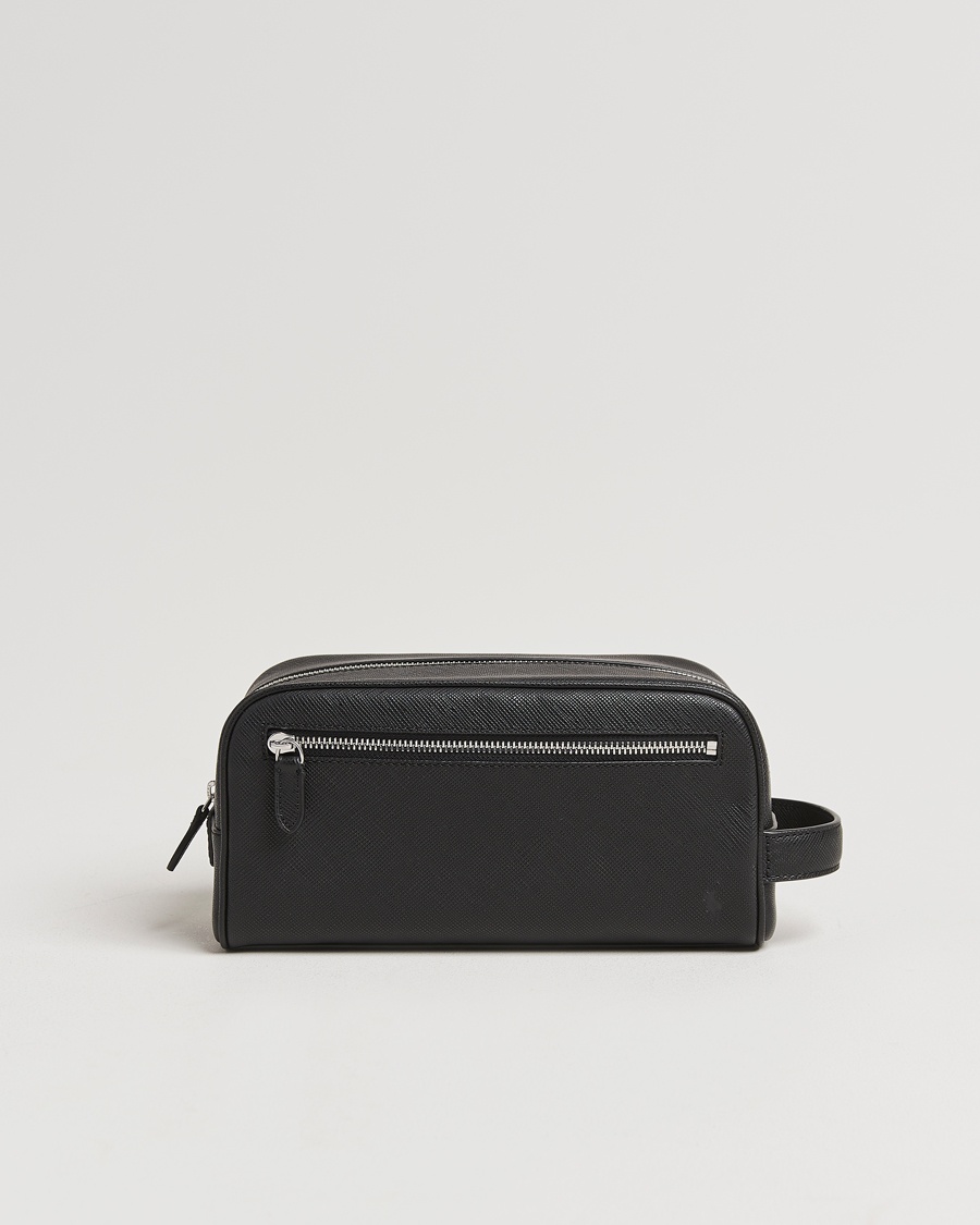 Herr | | Polo Ralph Lauren | Saffiano Leather Washbag Black