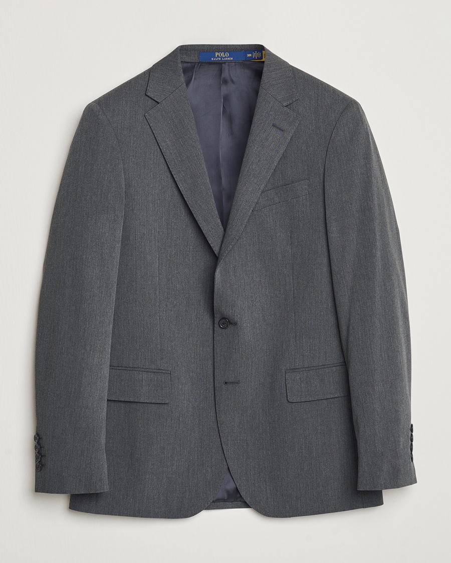 Herr | Bomullskavajer | Polo Ralph Lauren | Single Breasted Sportcoat Charcoal