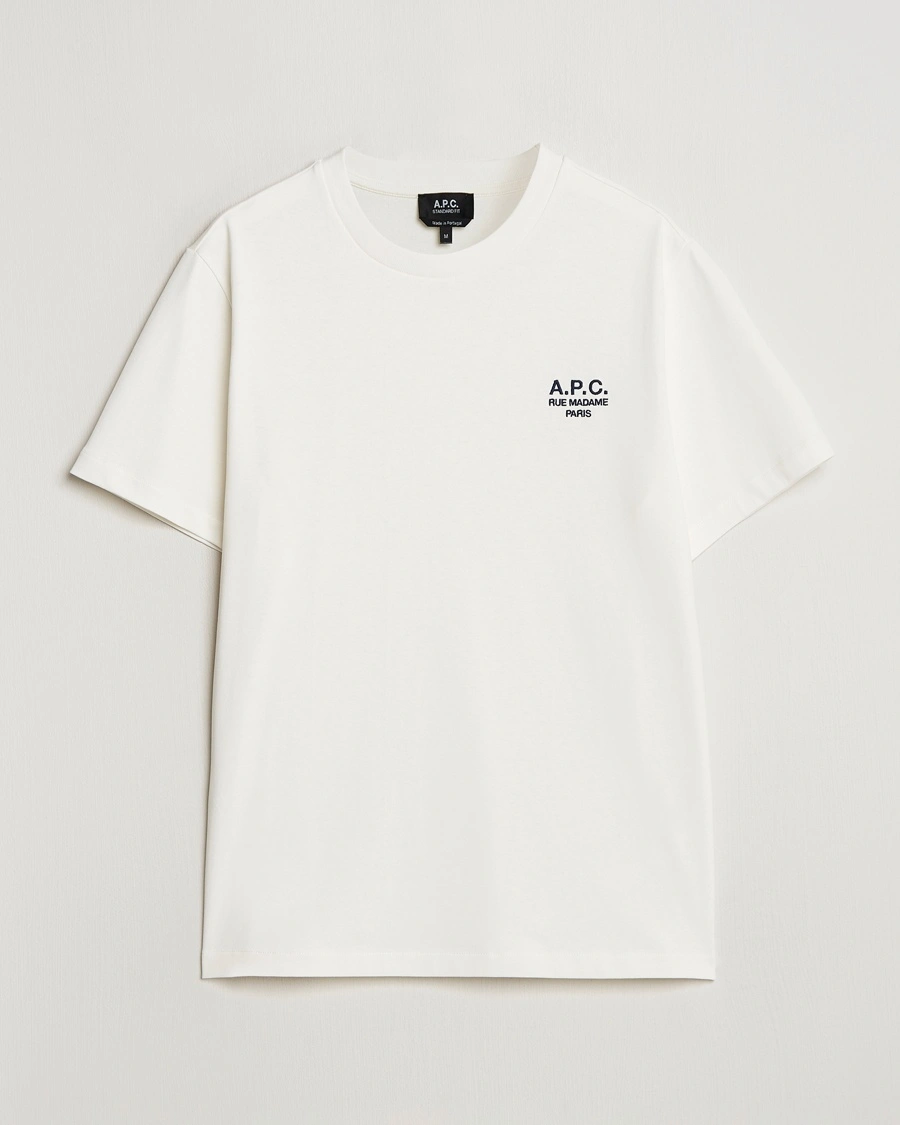 Herr | Vita t-shirts | A.P.C. | Rue Madame T-Shirt White/Dark Navy