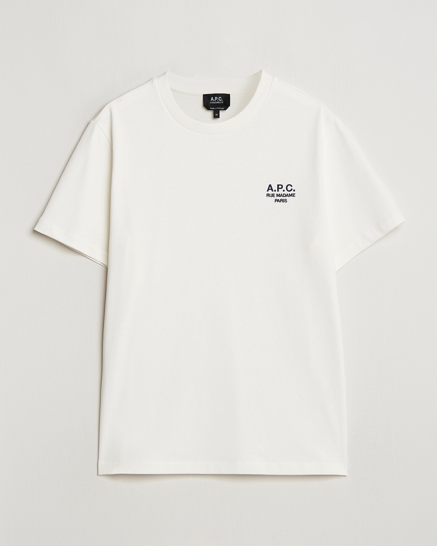 A.P.C. Rue Madame T-Shirt White/Dark Navy – Vit