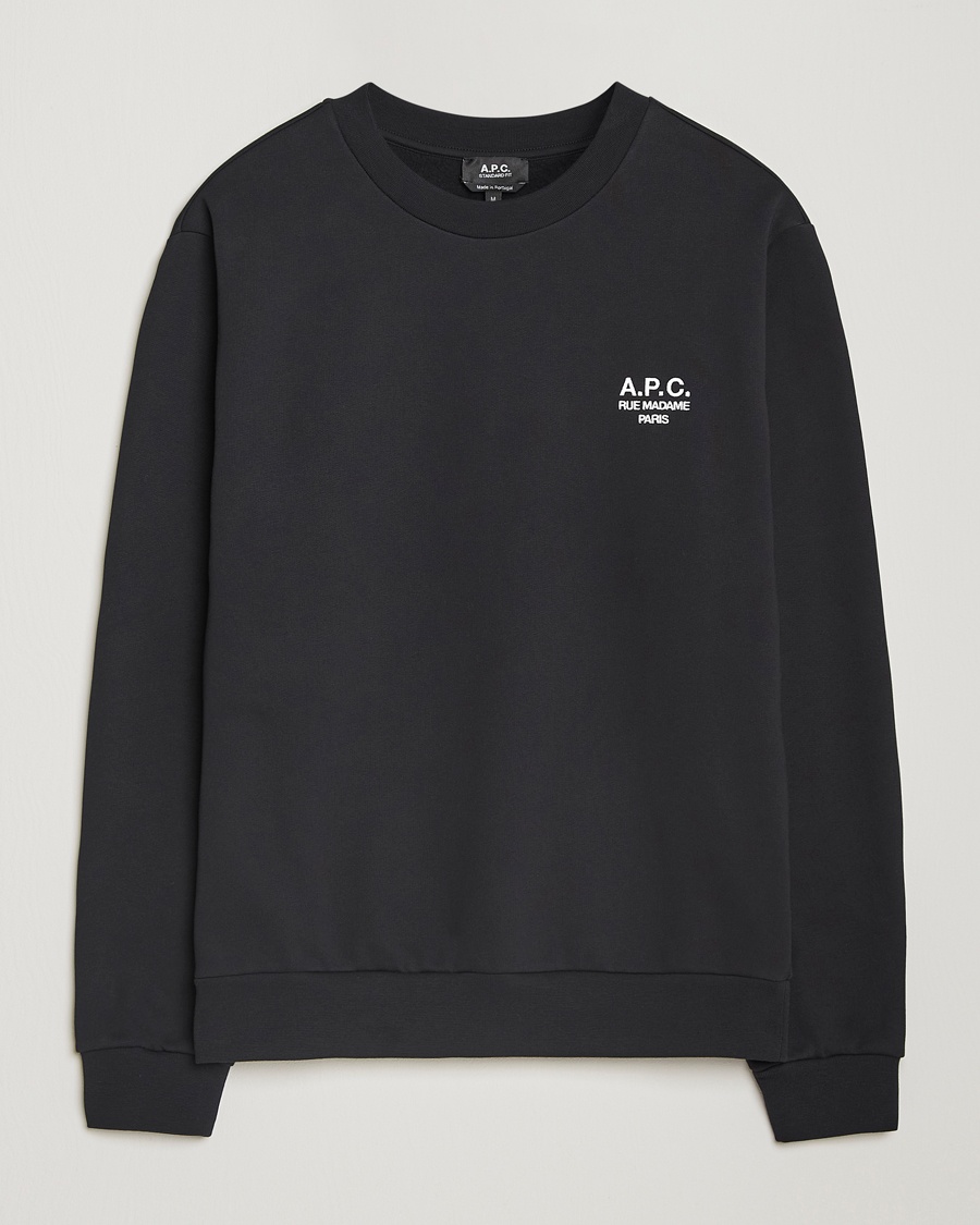 A.P.C. Rue Madame Sweatshirt Black/White – Svart