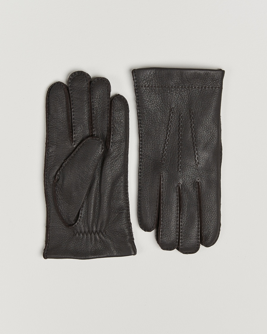 Herr | Handskar | Amanda Christensen | Lined Deerskin Gloves Brown