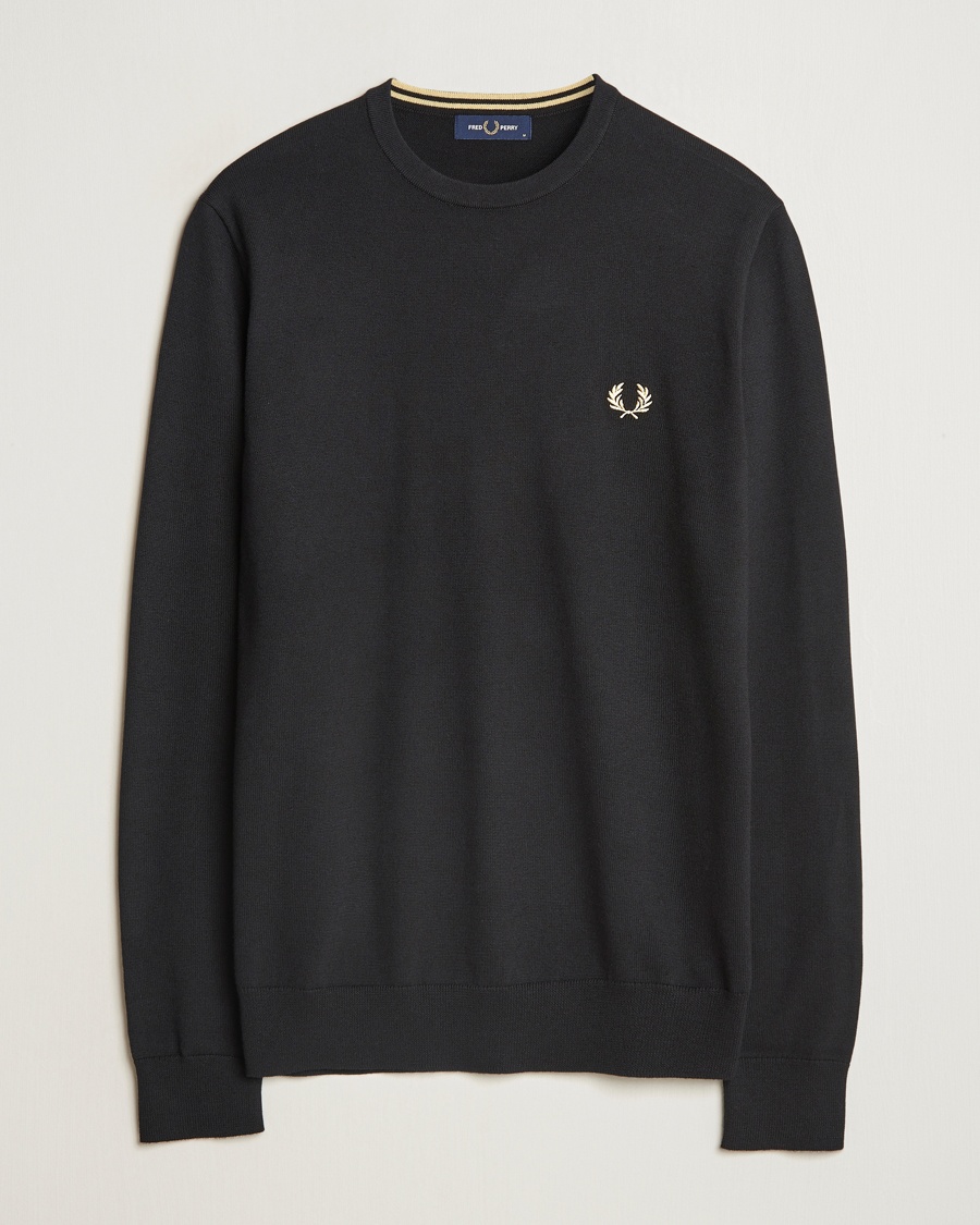 Herr | Fred Perry | Fred Perry | Classic Crew Neck Jumper Black