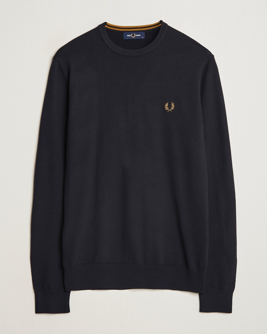 Herr | Fred Perry | Fred Perry | Classic Crew Neck Jumper Navy