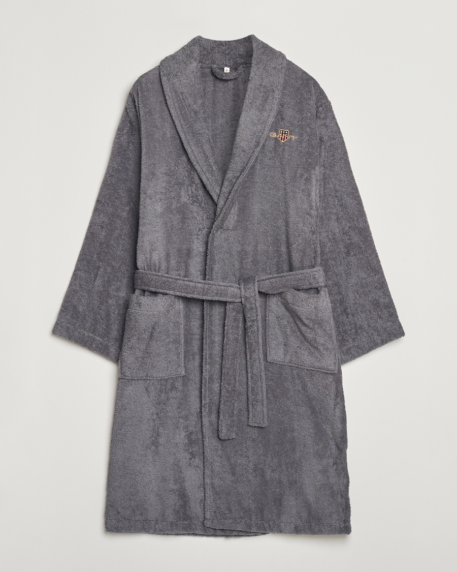 Herr | Business & Beyond - Casual | GANT | Archive Shield Terry Robe Anchor Grey
