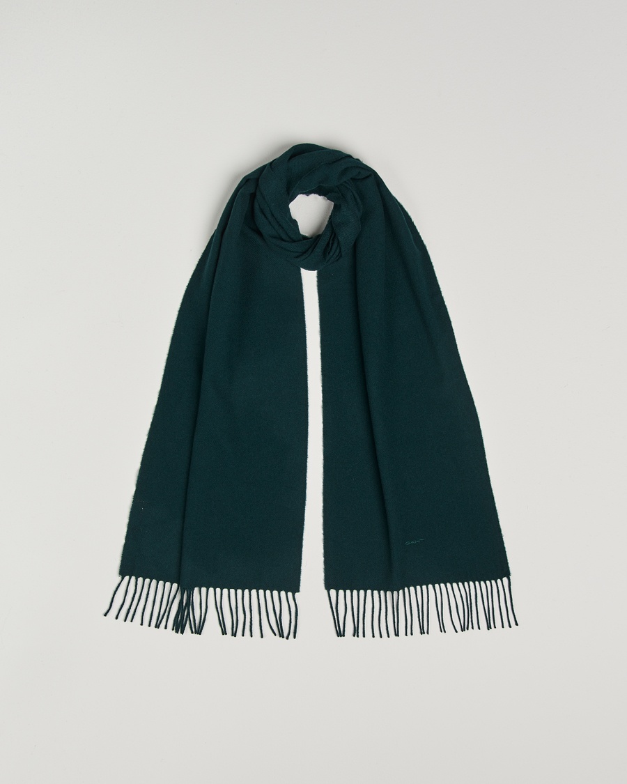 Herr | Halsdukar | GANT | Wool Scarf Tartan Green