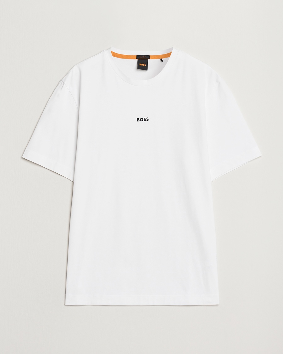 BOSS ORANGE Tchup Logo Crew Neck T-Shirt White – Vit