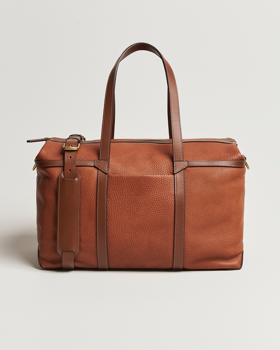Herr | Weekendbags | Mismo | Tour Pebbled Leather Weekendbag Tabac/Cuoio