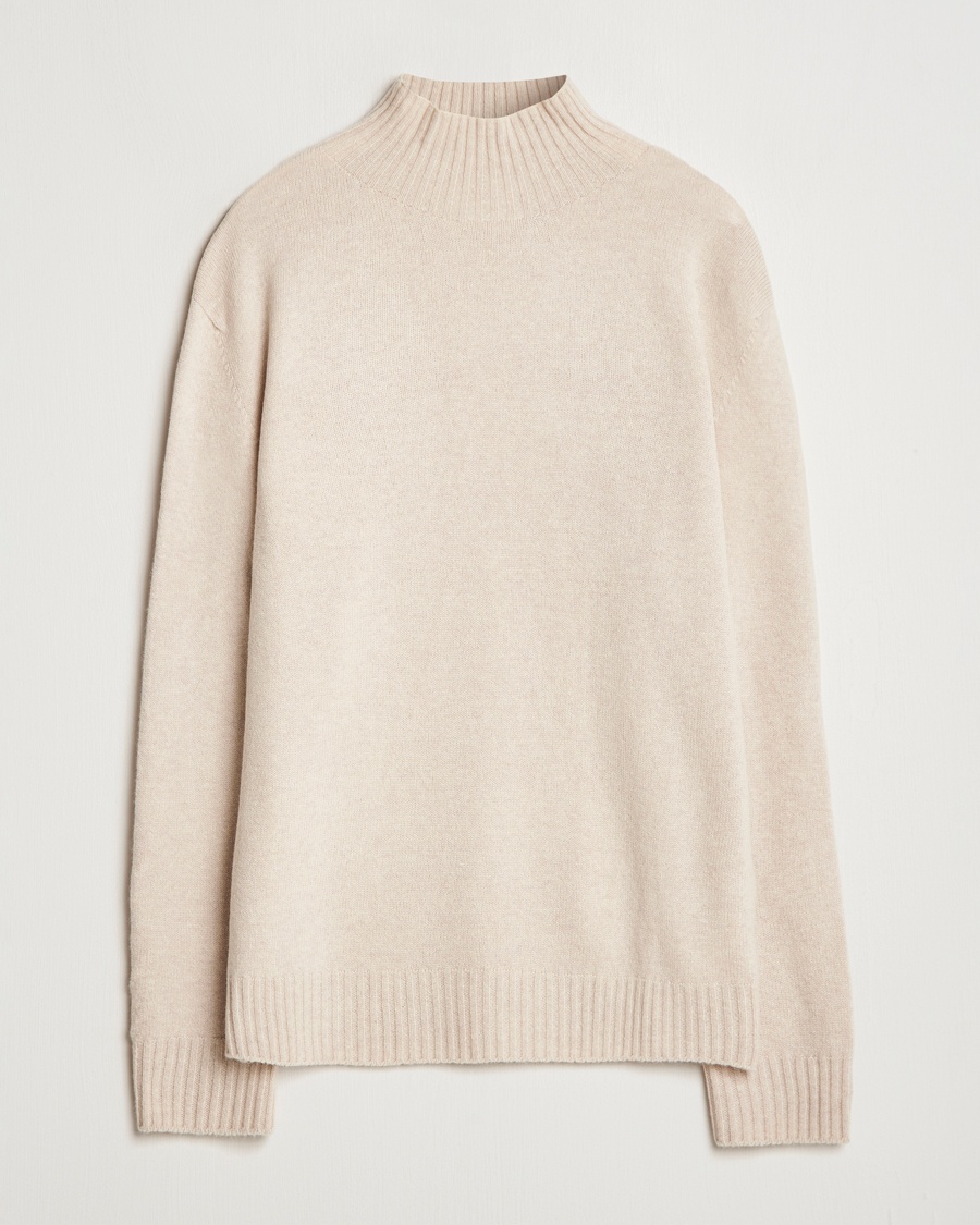 Herr | 60% rea | NN07 | Clark Wool Knitted Polo Ecru