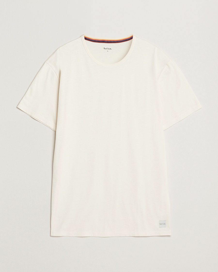 Paul Smith Artist Rib Crew Neck T-Shirt White – Vit