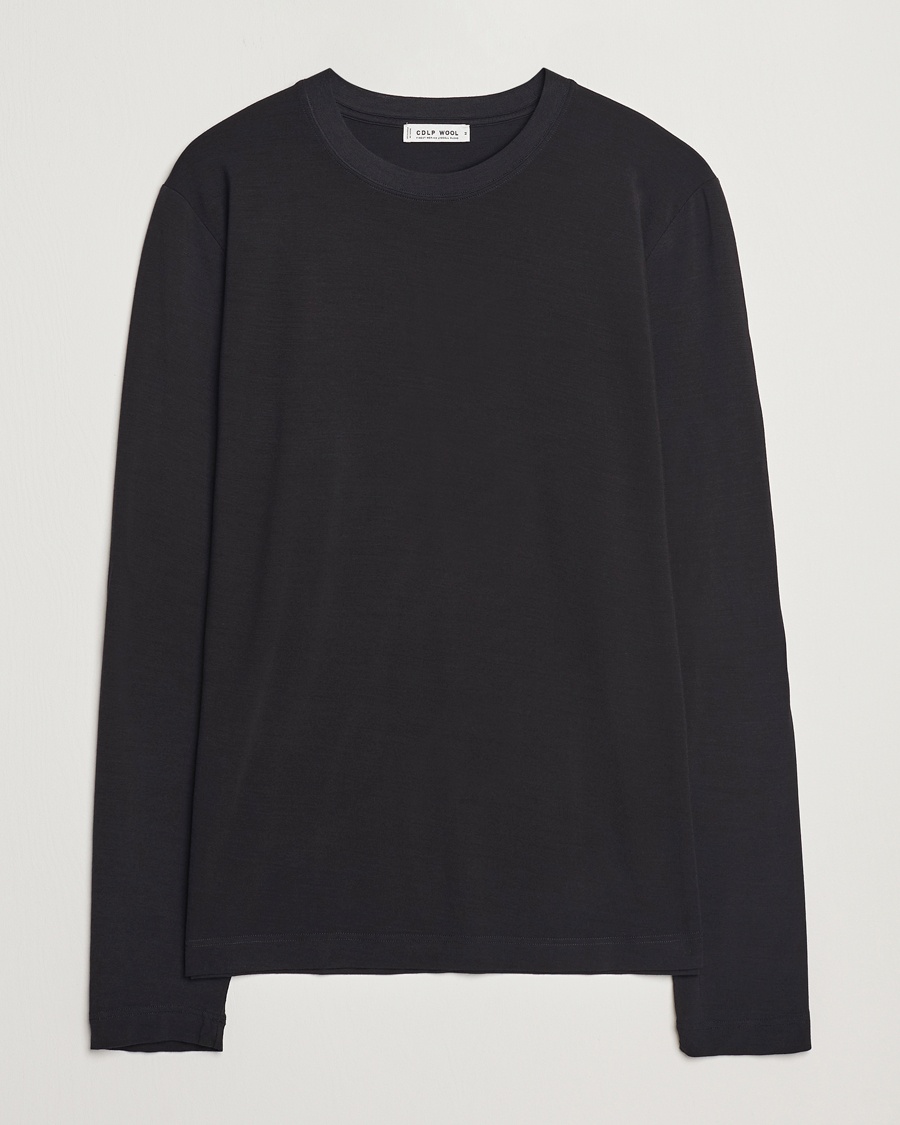 CDLP Wool Long Sleeve T-Shirt Black – Svart