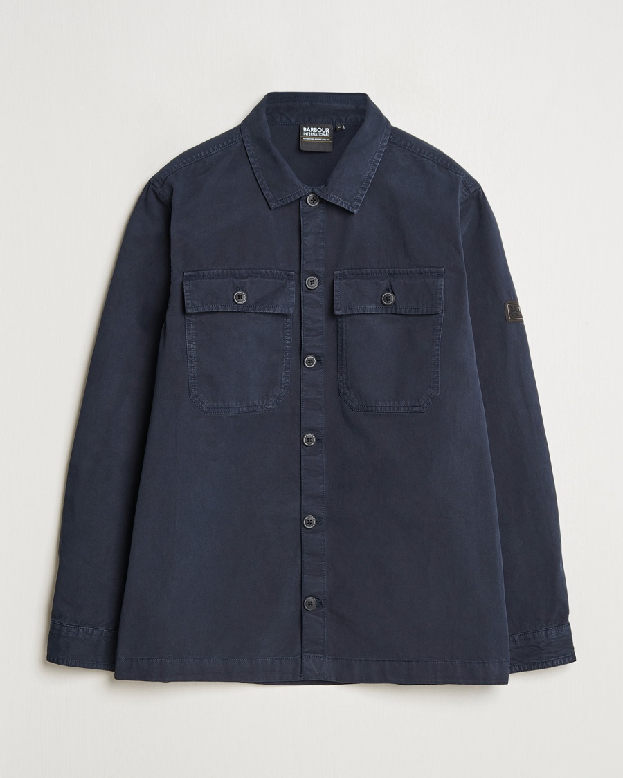Herr | Overshirts | Barbour International | Arlo Cotton Overshirt Navy
