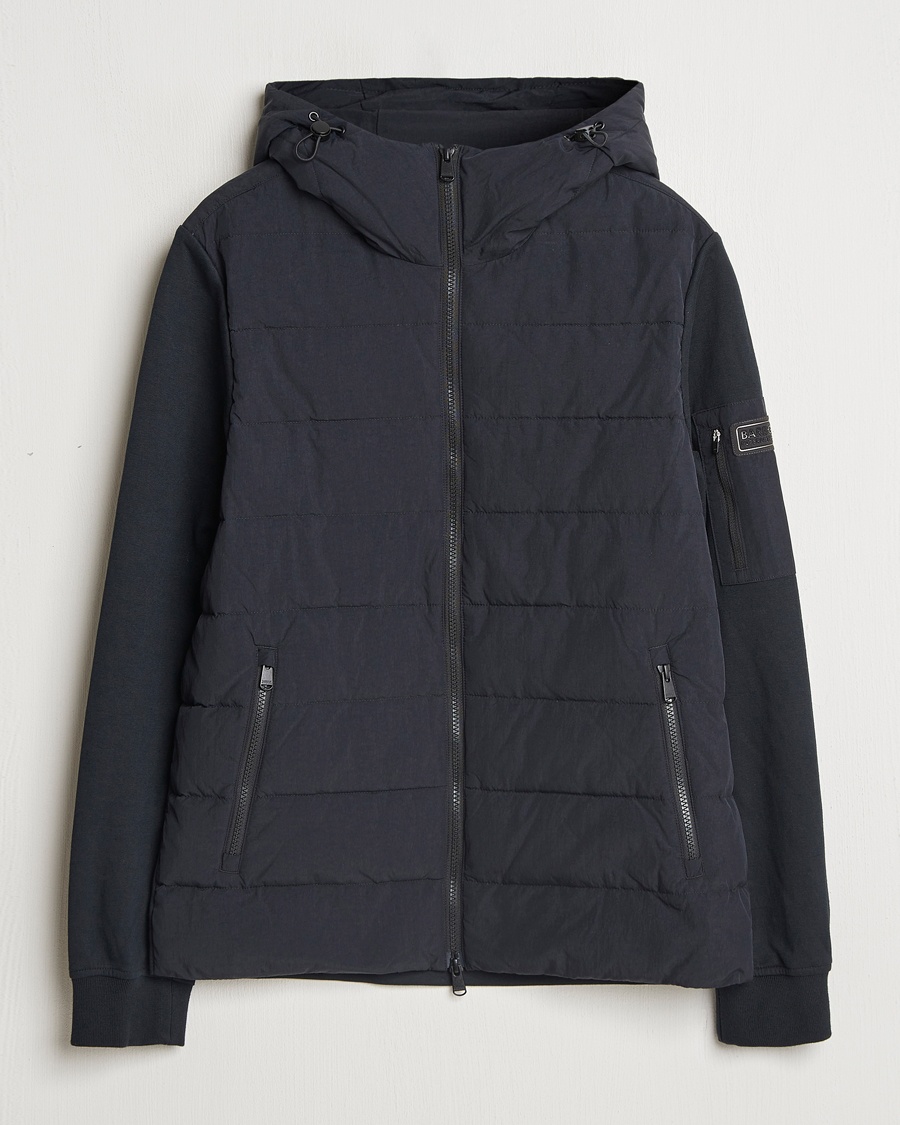 Herr | Barbour International | Barbour International Stanley Hooded Quilted Sweat Black