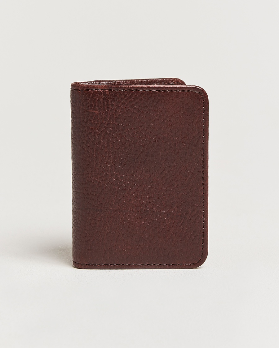 Loake Shoemakers Fenchurch Grained Leather Card Holder Dark Brown – Brun