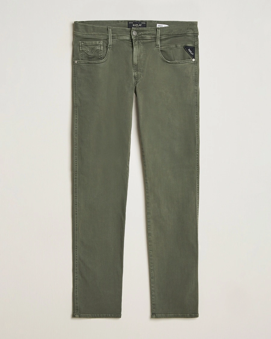 Herr | | Replay | Anbass Hyperflex X.Lite 5-Pocket Pants Dark Green
