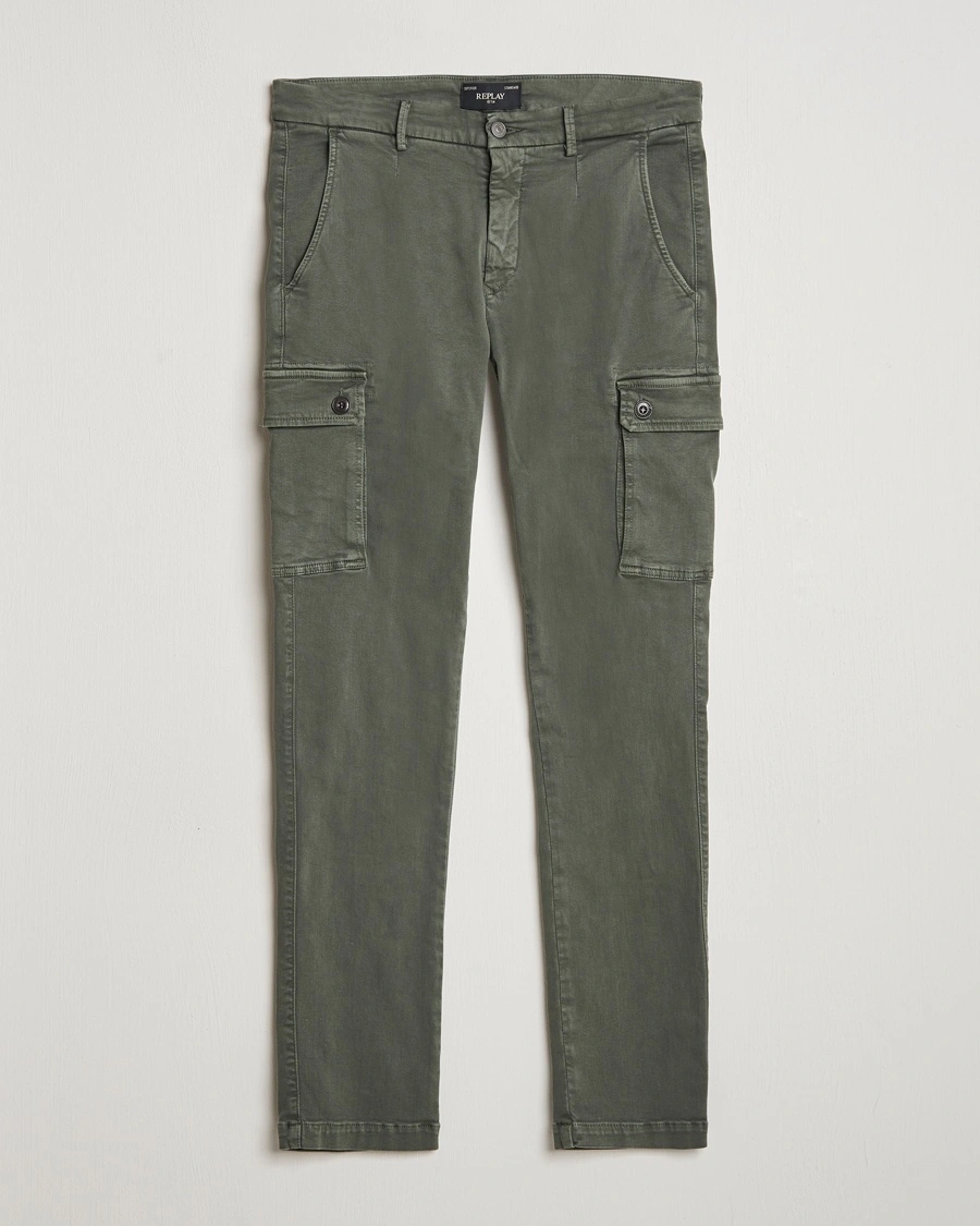 Herr | | Replay | Jaan Hyperflex Cargo Pants Dark Green