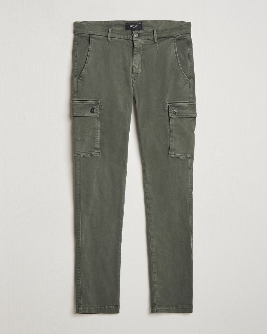 Replay Jaan Hyperflex Cargo Pants Dark Green – Grön