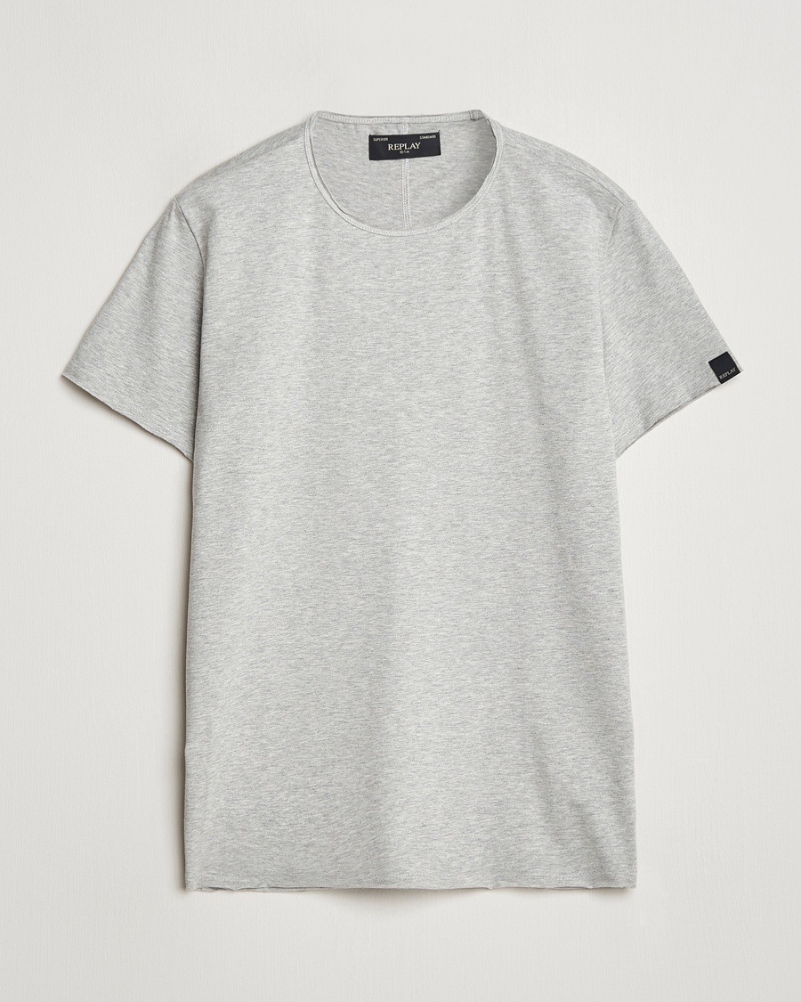 Replay Crew Neck T-Shirt Light Grey Melange – Grå