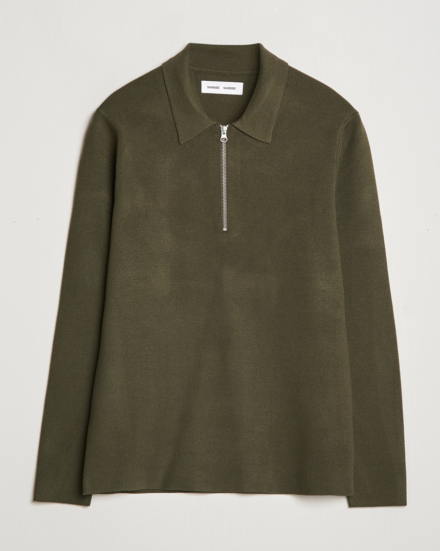 Herr | 40% rea | Samsøe Samsøe | Guna Half Zip Forest Night