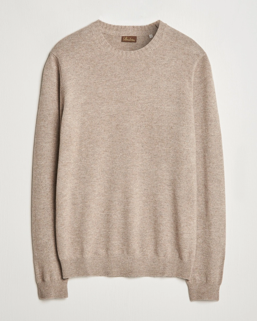 Herr | Kashmirtröjor | Stenströms | Cashmere Crewneck Beige