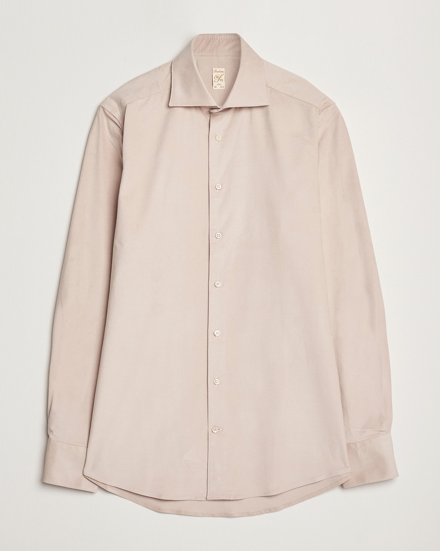 Herr | | Stenströms | 1899 Velvet Baby Corduroy Shirt Beige