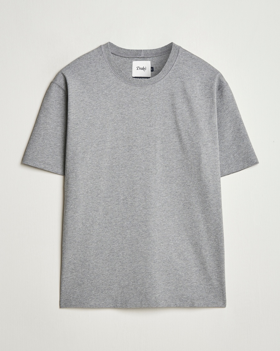 Herr | T-Shirts | Drake's | Short Sleeve Hiking T-Shirt Grey