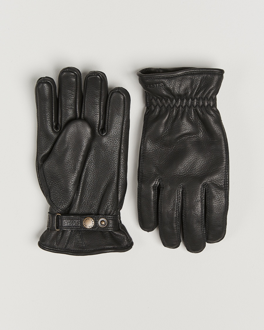Hestra Burensvik Deerskin Wool Pile Glove Black – Svart