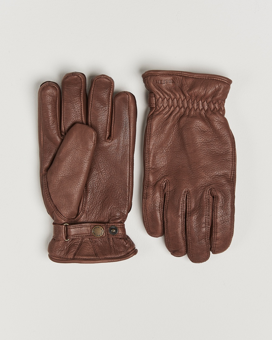 Hestra Burensvik Deerskin Wool Pile Glove Chocolate – Brun