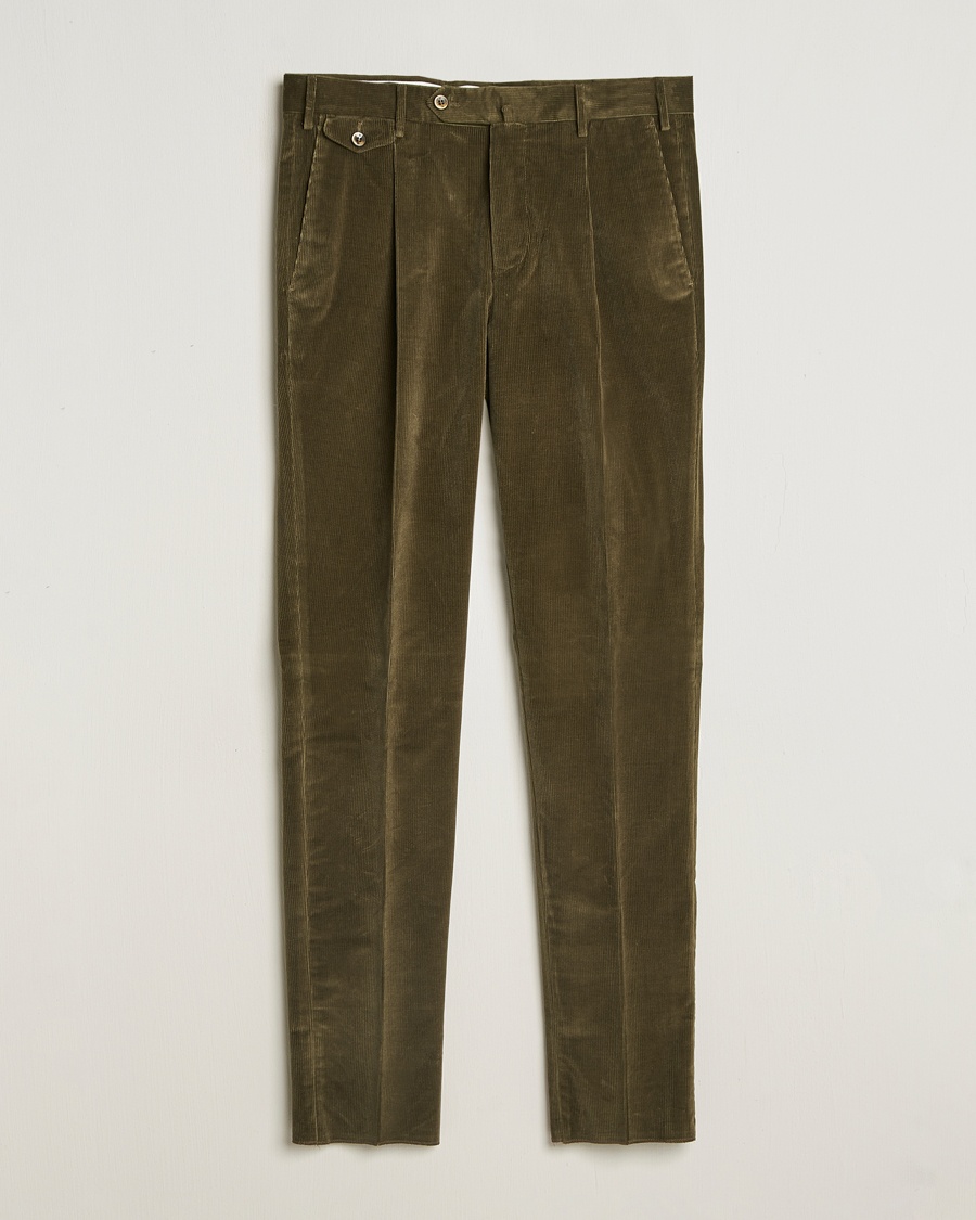 Herr | Manchesterbyxor | PT01 | Slim Fit Corduroy Trousers Dark Green