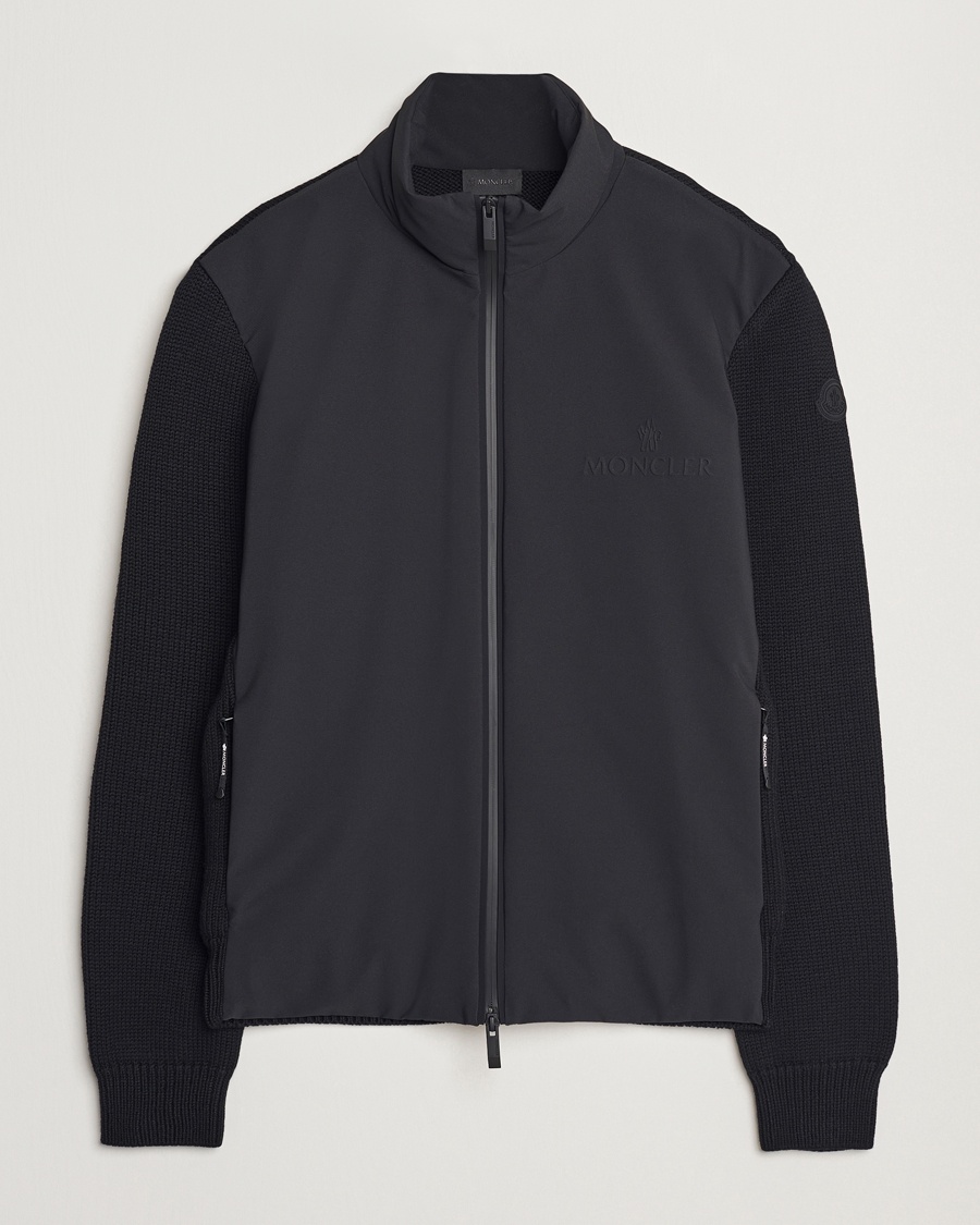 Moncler Hybrid Zip Cardigan Black – Svart
